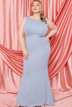Load image into Gallery viewer, Ruffle Drapped Tail Plus Size Maxi Dress