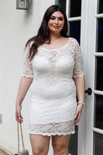 Load image into Gallery viewer, Plus Lace Mini Dress