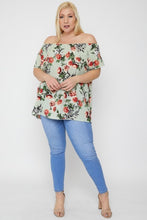 Load image into Gallery viewer, Floral Print Off The Shoulder Top