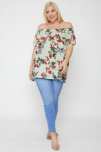 Load image into Gallery viewer, Floral Print Off The Shoulder Top