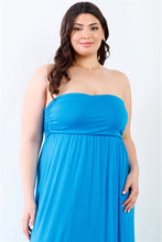 Load image into Gallery viewer, &quot;mermaid&quot; Plus Blue Sleeveless Maxi Dress