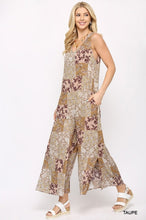 Load image into Gallery viewer, Rayon Gauze Patchwork Print Sleeveless Jumpsuit