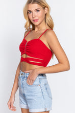 Load image into Gallery viewer, Zippered Cross Rib Knit Crop Cami