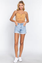 Load image into Gallery viewer, Zippered Cross Rib Knit Crop Cami