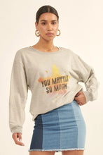 Load image into Gallery viewer, Vintage-style, Multicolor Star French Terry Knit Graphic Sweatshirt