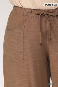 Frayed Wide Leg Pants With Pockets