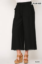 Load image into Gallery viewer, Frayed Wide Leg Pants With Pockets