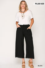Load image into Gallery viewer, Frayed Wide Leg Pants With Pockets