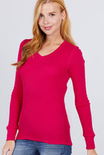 Load image into Gallery viewer, Long Slv V-neck Thermal Top