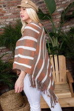 Load image into Gallery viewer, Bottom Tassel Edge Multi Color Poncho