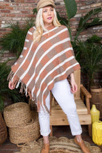 Load image into Gallery viewer, Bottom Tassel Edge Multi Color Poncho