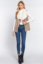 Load image into Gallery viewer, Shawl Faux Suede Fur Bonded Vest
