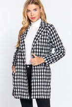 Load image into Gallery viewer, Long Slv One Button Jacquard Jacket