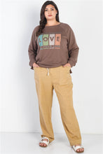 Load image into Gallery viewer, Plus Cocoa &quot;believe In Yourself,4 Love Of Your Life&quot; Long Sleeve Top