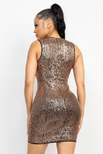 Load image into Gallery viewer, Sequin Mesh Bodycon Dress