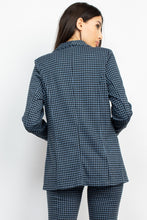 Load image into Gallery viewer, Houndstooth Notch Seamed Blazer