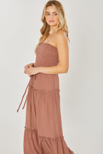 Load image into Gallery viewer, Woven Solid Sleeveless Smocked Ruffle Jumpsuit