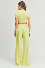 Load image into Gallery viewer, Crop Top And Palazzo Pants Set
