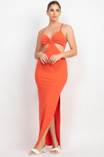 Load image into Gallery viewer, Cutouts Side Slit Maxi Dress