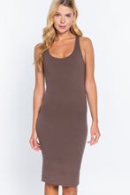 Load image into Gallery viewer, Racerback Sleeveless Midi Dress