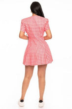 Load image into Gallery viewer, Houndstooth Chain-belt Dress