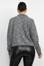 Load image into Gallery viewer, Plaid Button-down Tweed Jacket