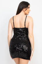 Load image into Gallery viewer, Sequin-studded Sweetheart Bodycon Dress