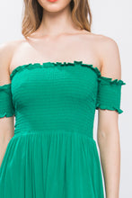 Load image into Gallery viewer, Flowy Off The Shoulder Dress
