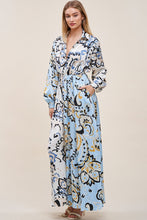 Load image into Gallery viewer, Color Block Printed V Neck Dress