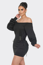 Load image into Gallery viewer, Off Shoulder Mini Dress