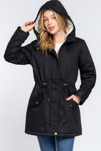 Load image into Gallery viewer, Fleece Lined Fur Hoodie Utility Jacket