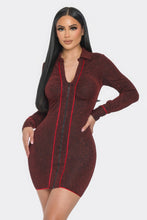 Load image into Gallery viewer, Mock Neck Long Sleeve Mini Dress
