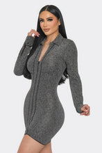 Load image into Gallery viewer, Mock Neck Long Sleeve Mini Dress