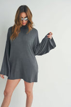 Load image into Gallery viewer, Bell Sleeve Turtle Neck Dress