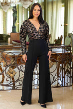 Load image into Gallery viewer, Checker Print Sequin Fashion Jumpsuit