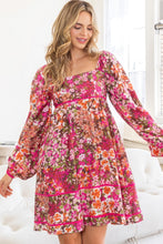 Load image into Gallery viewer, Floral Square Neckline Mini Dress