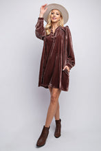 Load image into Gallery viewer, Mini Ruffle Detailing Velvet Dress